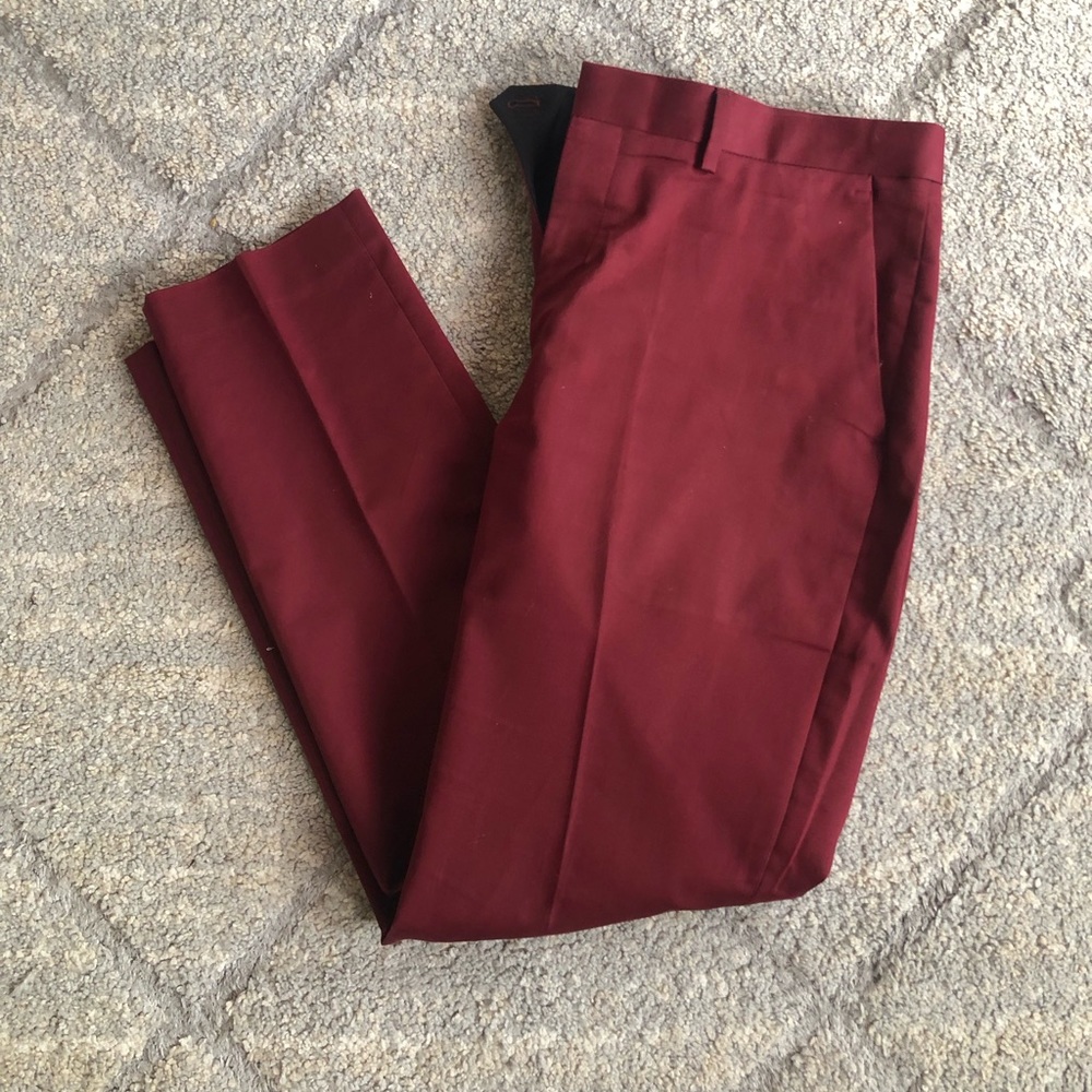 Express Men’s extra slim dress pants | red stretch 34 x 32 slacks